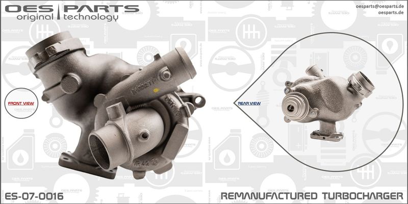 OES PARTS kompresorius, įkrovimo sistema ES-07-0016